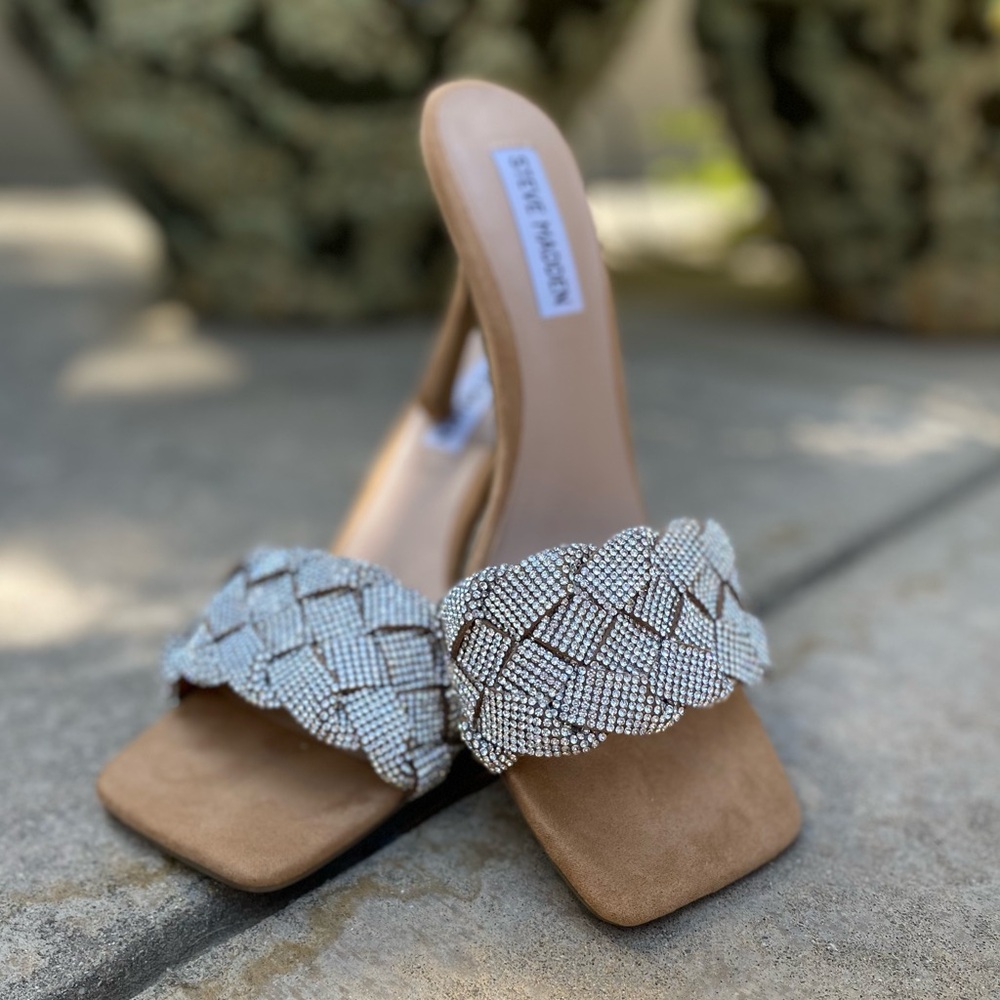 Steve Madden Rhinestone Mules NWOT